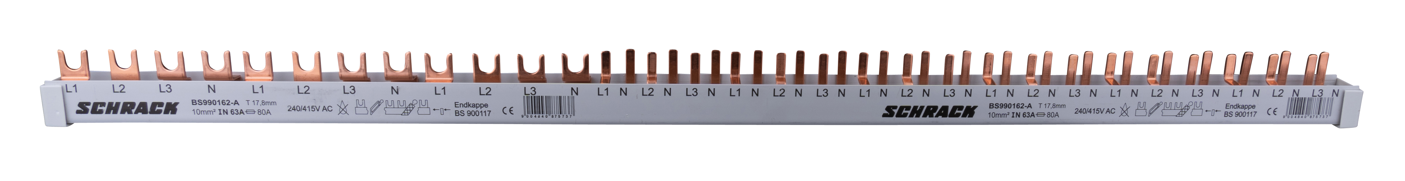 Kompaktní lišta 1xFI 4pól, 2xSI 4pól, 18xSI 1+N/1TE, 30TE