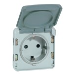 LEGRAND Zásuvka PLEXO 69570 šedá IP55