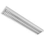 MODUS Svítidlo LLL4000, 2x LED 840, 1210mm, matná mřížka, přisazené, SELV 1400mA, nouzový zdroj