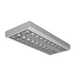 MODUS Svítidlo zářivkové LLX 2x18 W hliník, nízké, elektronický předřadník IP20