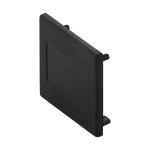 3-phase End caps 2Stk black Plastic