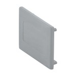 3-phase End caps 2Stk plastic silver