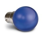 9G01/BL/B, BLUE LED BALL LAMP 0,5w B22 230v
