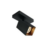 ACRUX-SQ 10W GU10 IP20 černá s mosazným reflektorem