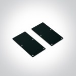 Al profil + opál PC kryt, vč. koncovek, 2m, černá