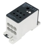 Alu připojovací blok, 1-pól, 125A,vst. 1x50mm²,výst. 6x25mm²