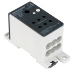 Alu připojovací blok, 1-pól, 125A,vst. 1x50mm²,výst. 6x25mm²