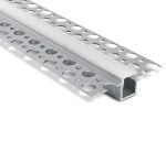 Alu Trimless Profile for 9mm Strips+PC Opal Cover 2m