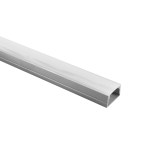 Aluminium profile 2 Meter incl. PC opal cover, aluminium