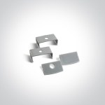 Aluminium profile 2 Meter incl. PC opal cover, black