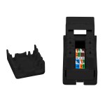 AMPARO keystone modul  RJ45 nestíněný, Cat.5e, černý (SFA)