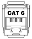 AMPARO keystone modul RJ45 nestíněný, Cat.6, bílý (SFA)