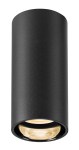 ASTO TUBE, max. 1x10W, stropní svítidlo, černá