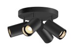 ASTO TUBE, max. 4x10W, bodové svítidlo, černá