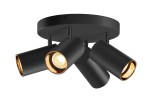 ASTO TUBE, max. 4x10W, bodové svítidlo, černá