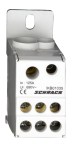 Blok 1-pólový 125A, přívod 1x 35mm², vývod 6x 16mm²