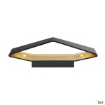 CARISO WL-4 nástěnné LED sv. 2x9W, 3K, černá / mosaz
