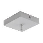 CEILING CANOPY 1-FACH, SQUARE 95X95X25 GREY
