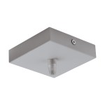 CEILING CANOPY 1-FACH, SQUARE 95X95X25 GREY
