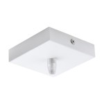 CEILING CANOPY 1-FACH, SQUARE 95X95X25 WHITE