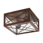 Ceiling luminaire Gaudesi 2x 60W brown-antik IP44
