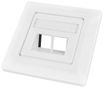 Dat.zásuvka modul.,p.omítku, 2 moduly SFB (45st.),neos.,9010