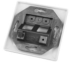 Datová zásuvka pod omítku pro 2 moduly (45°),prázdná,RAL9010