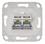 Datová zásuvka pro 2 moduly HSL/HSP, bez rámečků