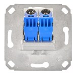 Datová zásuvka pro 2 moduly HSL/HSP, bez rámečků