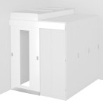 Door extension 1-part H200 Aisle width 1000 RAL7035