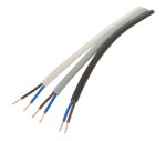 Doppelisoliertes Flachbandkabel 2 polig 0,75mm² grau