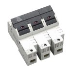 Držák pro válcové pojistky +LED, 3-pól, 50mm²