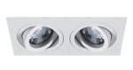 Dual Ring MR16, 2x50W, GU5.3, 12V, IP20, Alu, white