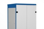 Dveře dvoukřídlé plechové, pro rozvaděč 42U, šířka 600mm