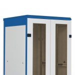 Dveře dvoukřídlé skleněné, pro rozvaděč 42U, šířka 800mm