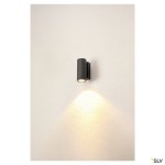 ENOLA ROUND S, single Outdoor, nástěnné LED svítidlo, antrac