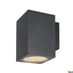 ENOLA SQUARE L, single Outdoor, nástěnné LED svítidlo, antra