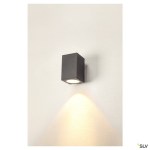 ENOLA SQUARE L, single Outdoor, nástěnné LED svítidlo, antra