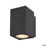 ENOLA SQUARE M, single Outdoor, nástěnné LED svítidlo, antra