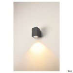 ENOLA SQUARE M, single Outdoor, nástěnné LED svítidlo, antra