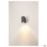 ENOLA SQUARE S, single Outdoor, nástěnné LED svítidlo, antra