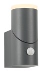 Evo LED Round Up PIR 8W 400lm 3000K IP54 antracit