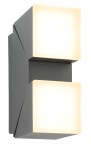 EVO LED Square Up/Down 12,5W 750lm 3000K IP54 antracit