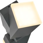 EVO LED Square Up/Down 12,5W 750lm 3000K IP54 antracit