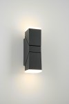 EVO LED Square Up/Down 12,5W 750lm 3000K IP54 antracit