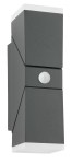 EVO LED Square Up/Down PIR 12,5W 750lm 3000K IP54 antracit