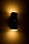 EVO LED Square Up/Down PIR 12,5W 750lm 3000K IP54 antracit