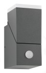Evo LED Square Up PIR 8W 400lm 3000K IP54 antracit