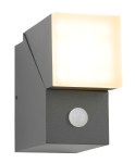 Evo LED Square Up PIR 8W 400lm 3000K IP54 antracit