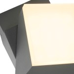 Evo LED Square Up PIR 8W 400lm 3000K IP54 antracit